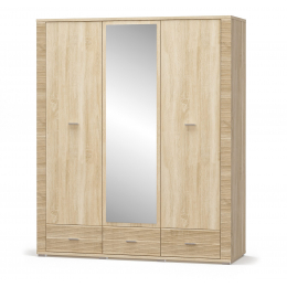 Шафа 3Д3Ш з дзеркалом Гресс Мебель Сервіс
