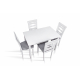 Кухонний комплект стіл 'Бруклін' + 4 стільці 110*70см (білий) від Мікс Мебель